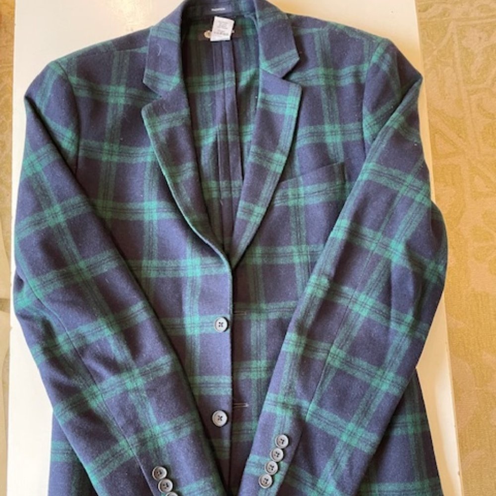 Crewcuts Thompson Boys Blackwatch Plaid Jacket (Size 16)